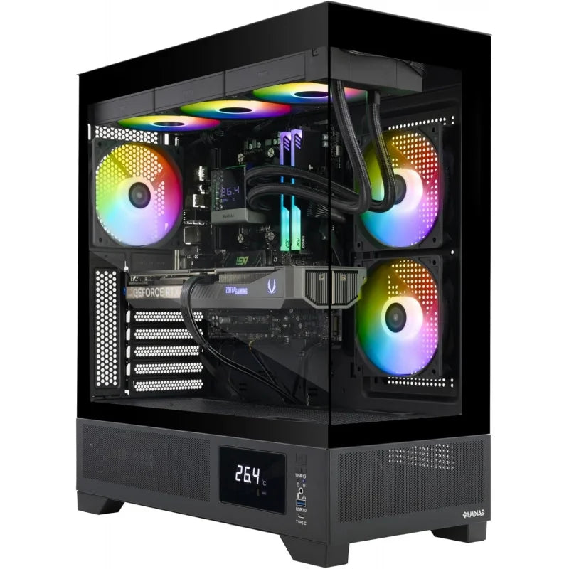 Computadora de Escritorio para Juegos MEK con IA Integrada - GeForce RTX 5070 de 12GB, Ryzen 5 7600X hasta 5.3 GHz, 32GB RGB DDR5