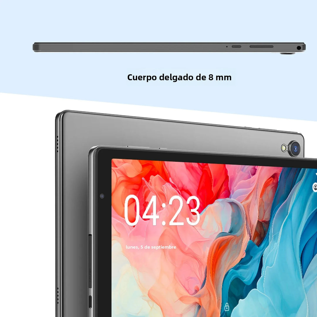 Último tableta Android 14, tableta de 10 pulgadas, procesador de cuatro núcleos, WiFi 5G, 4 GB de ROM + 32 GB de RAM, resolución de 1280*800, batería de 6000 mAh