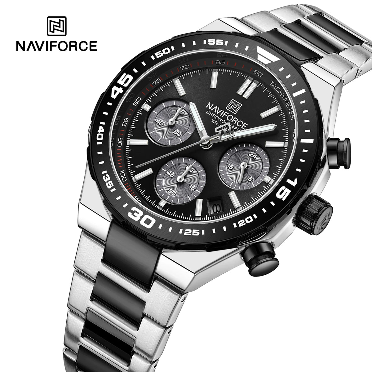 NAVIFORCE Men's Watches Quartz Fashion Business Classic Water Resistant Stainless Steel Strap WristWatch New Male Clock In 2024