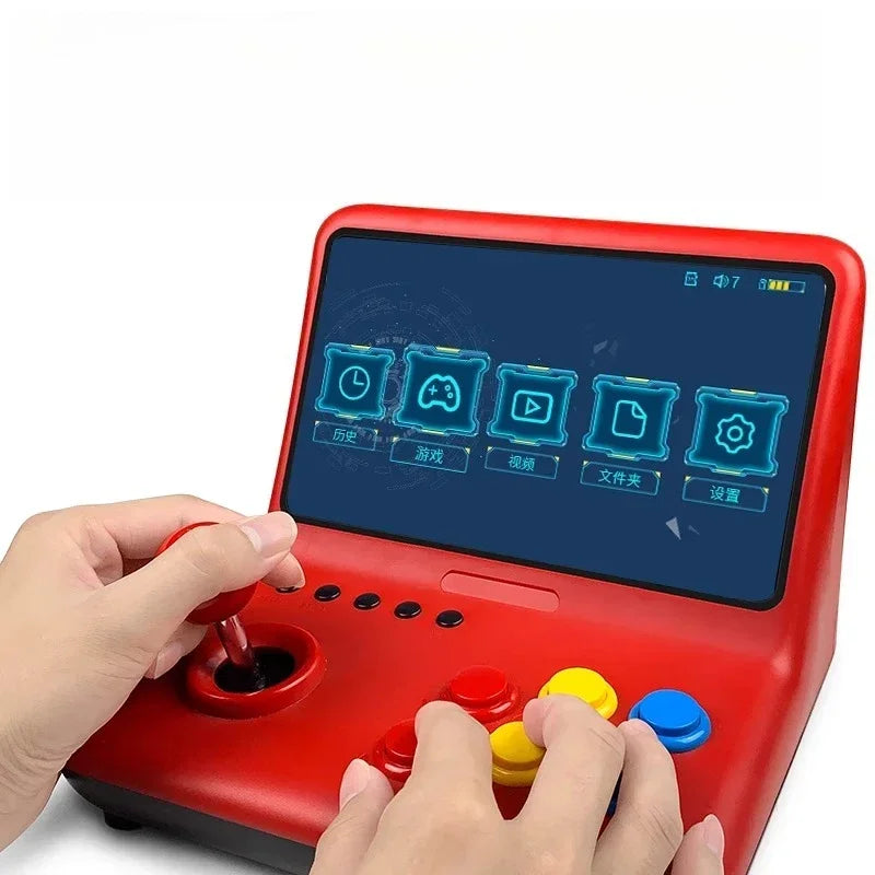 Consola portátil con mini joystick de escritorio de 10 pulgadas con diseño retro y nostálgico Consola de juegos arcade IPS de 9 pulgadas de alta definición