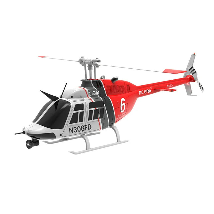 Helicóptero de Control Remoto Kid C138 RC ERA, Simulación de 4 Canales, Bell 206, Retención de Altitud, 2.4g, Giroscopio de 6 Ejes Original
