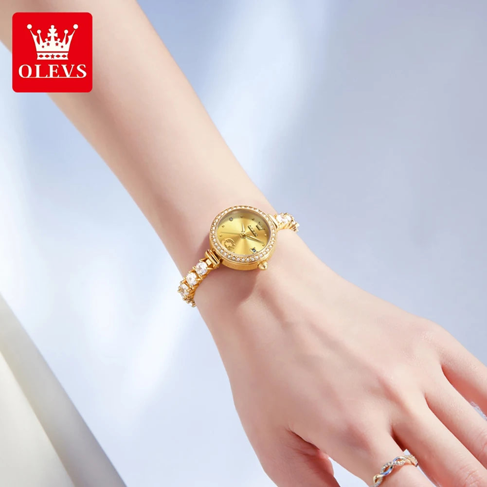 OLEVS 2998 Brand Original Authentic Watch for Woman Gift Box Bracelet Simple Quartz Women's Watch