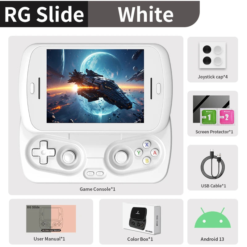 Anbernic RG Slide Video Handheld Game Console Android 4.7" HD LTPS In-Cell Multi-touch Screen 5500mAh Supports 1080p DP Out WIFI
