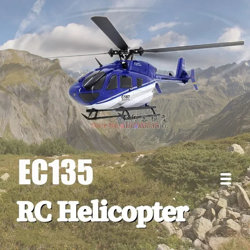 Nuevo C187 Avión de Control remoto Kubingke Ec135 modelo Helicóptero de Control remoto paleta única sin alerones modelo de avión de juguete