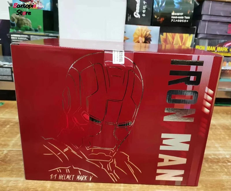 Nuevo Casco Jarvis Iron Man Mk5 y Mk50 con Luz LED, Cierre Electrónico, Control por Voz, Réplica 1:1 de Los Vengadores, Regalo de Cumpleaños para Fanáticos