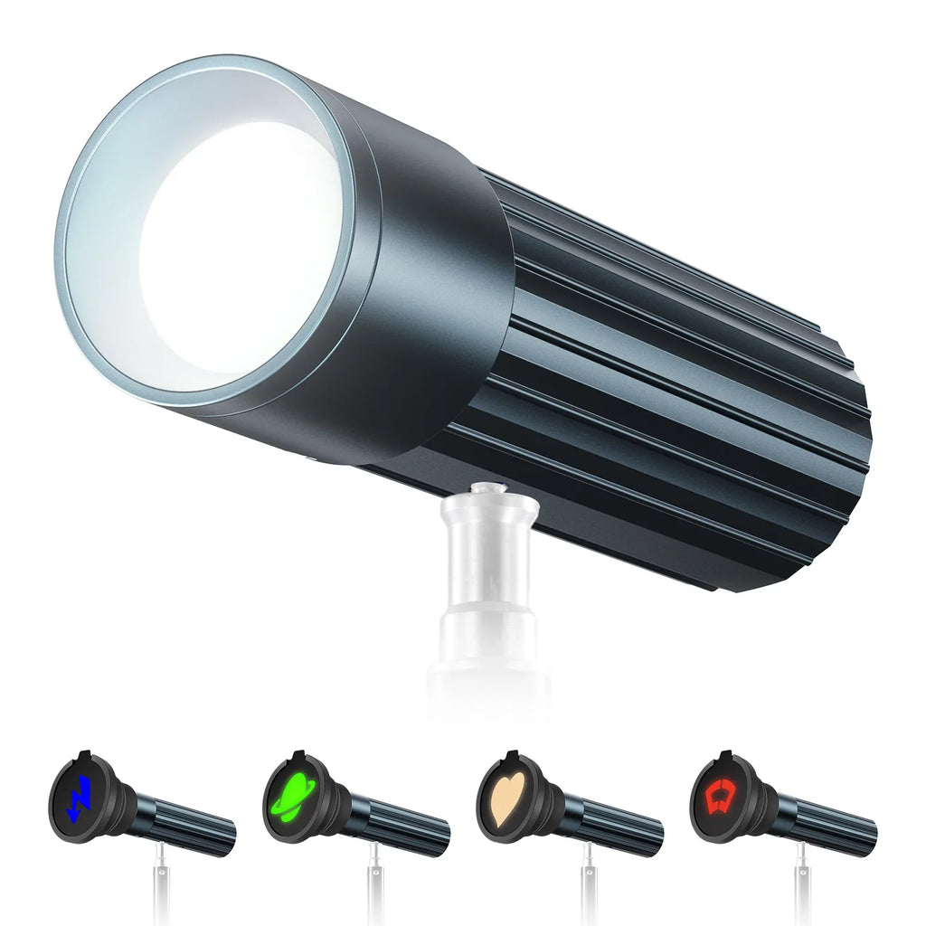 Linterna de Fotografía RGB NEEWER de 12W, 4 Colores/20 Filtros GOBO/CRI95+/500mAh, Iluminación LED Portátil de 12W para Video