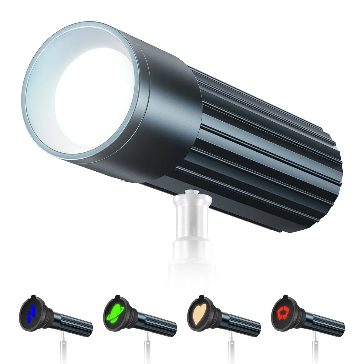 Linterna de Fotografía RGB NEEWER de 12W, 4 Colores/20 Filtros GOBO/CRI95+/500mAh, Iluminación LED Portátil de 12W para Video