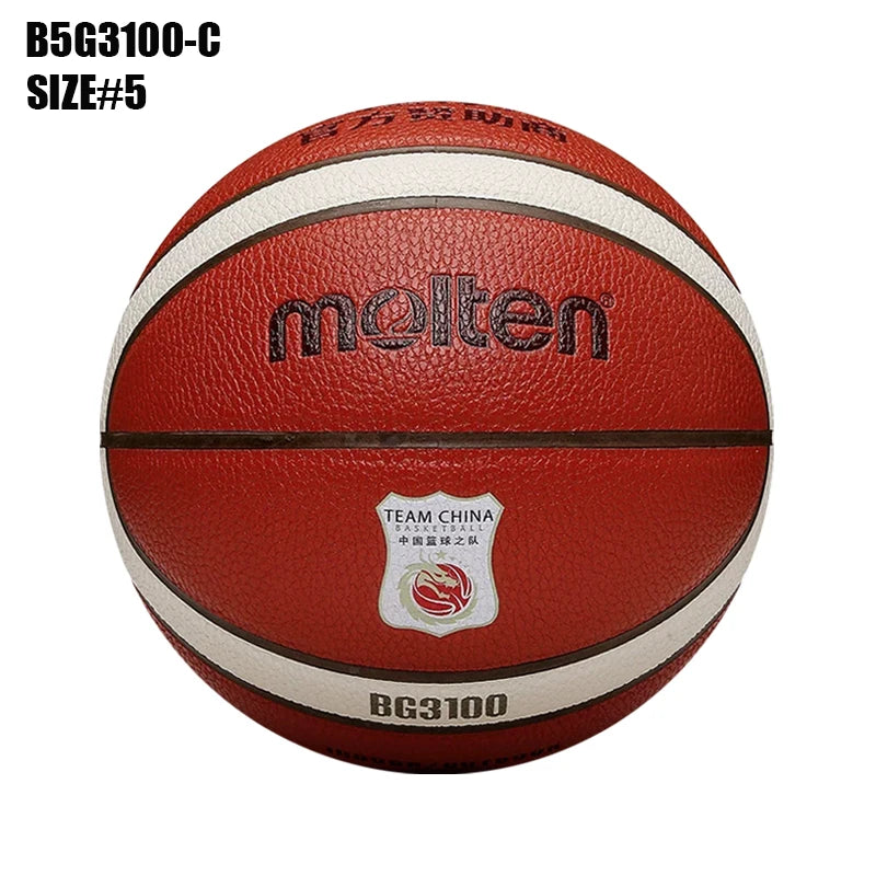 Balones de Baloncesto Originales Molten 2027, Tamaño 7/6/5, Material PU, para Juegos en Interiores y Exteriores, Entrenamiento, Hombres y Mujeres, Baloncesto