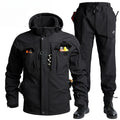 Conjunto de Dos Piezas Unisex para Otoño e Invierno, Forrado de Forro Polar, Impermeable, Cortavientos, para Esquí, Snowboard, Escalada, Ropa de Trabajo, Conjunto Cálido