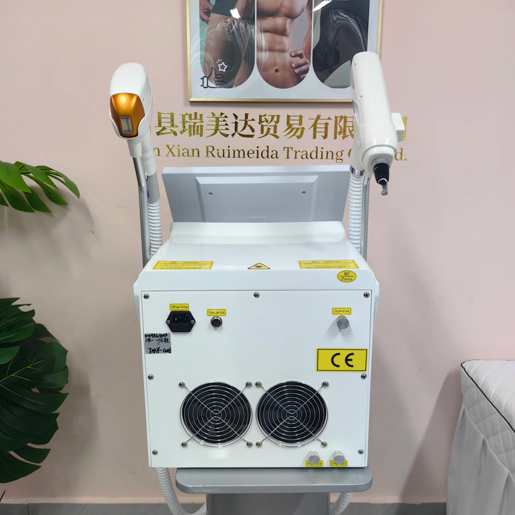 Dispositivo de Depilación Láser de Diodo Picosegundo 2 en 1 Soprano 808+ para Eliminación de Tatuajes y Depilación Permanente, 10 Barras