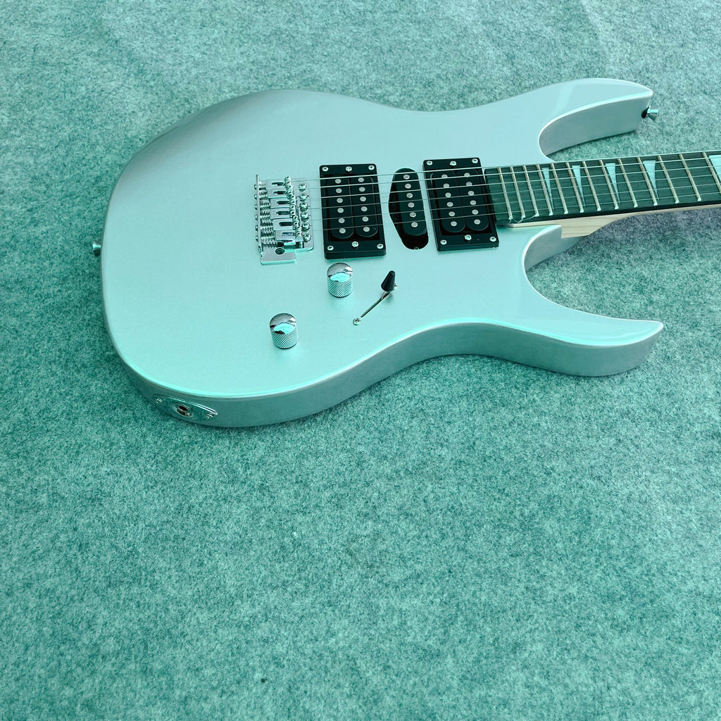 Nuevo Guitarra eléctrica plateada 170, guitarra de práctica para principiantes