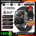 2026 HOT Upgraded Military Smart Watch Possess1400mAh Battery Capacity Outdoor IP68 Waterproof SOS Red And White LED Flashlight 100+Sport HD Call 2.01 inch Screen Watch