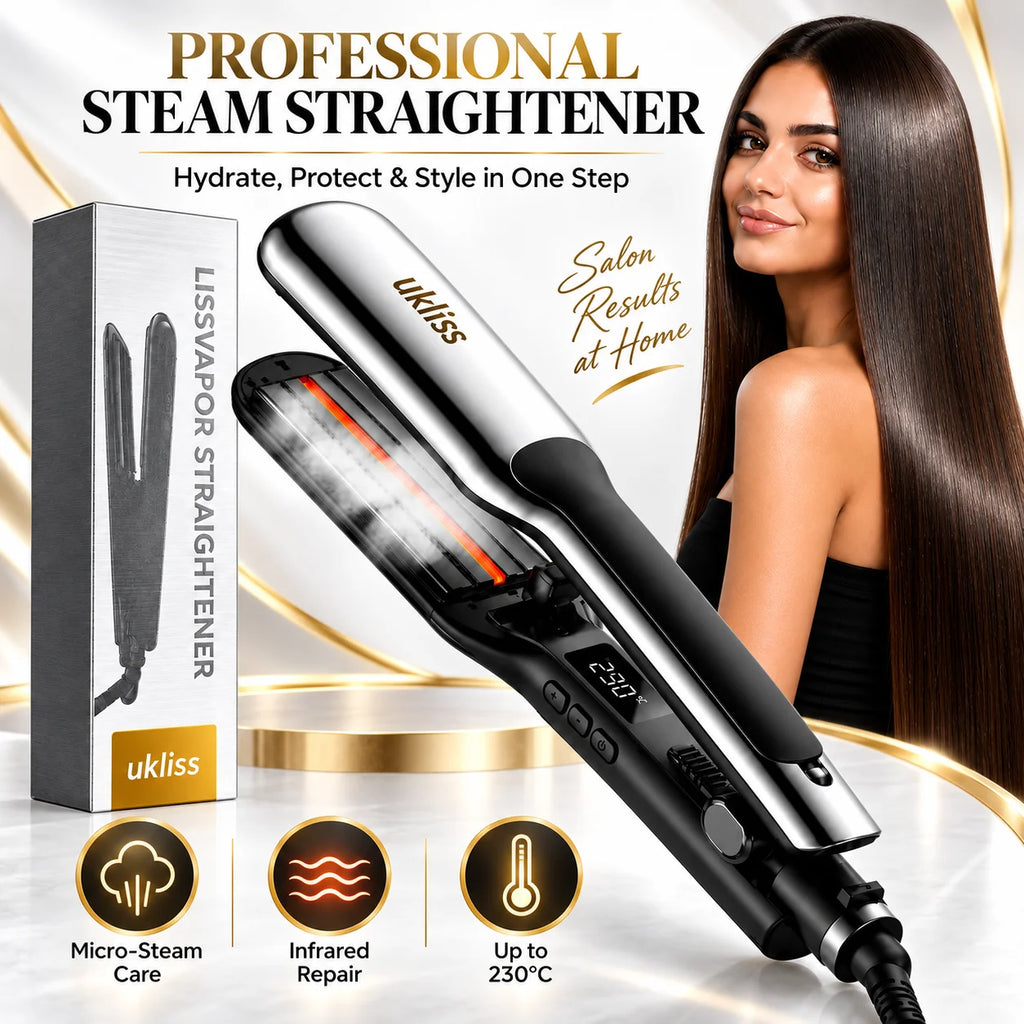 Cepillo alisador de pelo con vapor, plancha de cerámica, peine alisador de pelo profesional, rizador de pelo eléctrico, peine térmico.