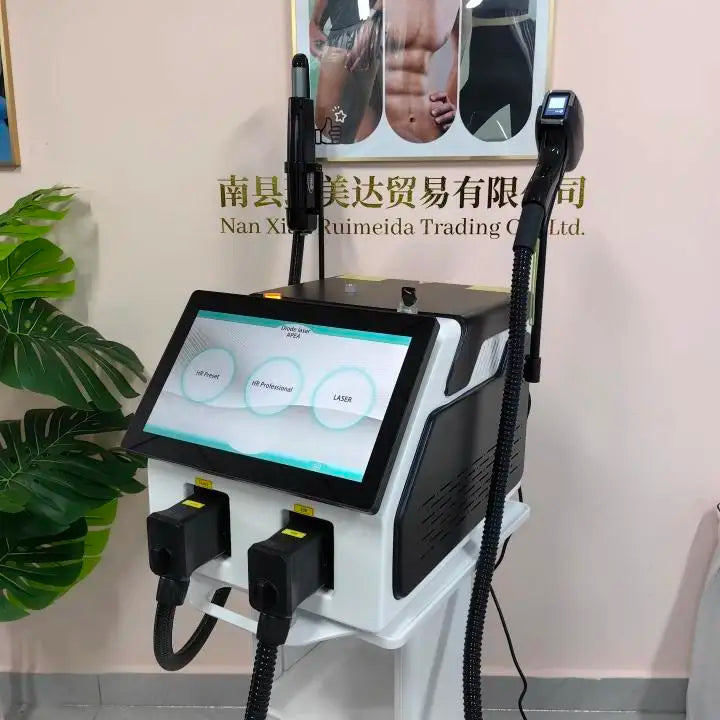 Máquina de Picosegundos con Diodo Láser 2 EN 1 FAC 10BARS, 4 Longitudes de Onda 755 808 940 1064nm, Depilación Permanente Indolora con Hielo, Eliminación de Tatuajes