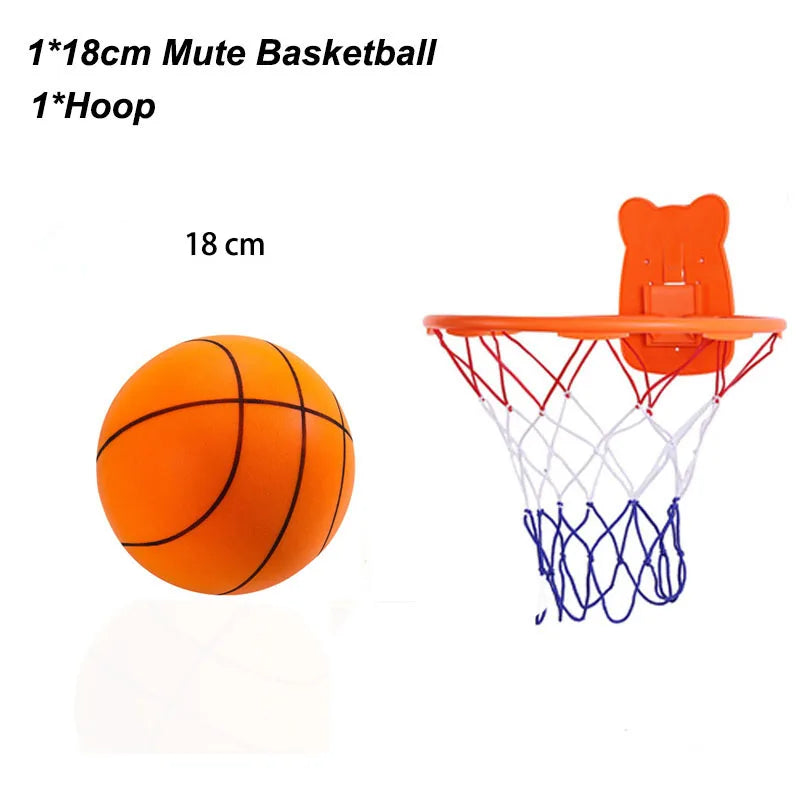Baloncesto silencioso de alta densidad, pelota exprimible de espuma de PU suave, baloncesto que rebota silencioso para interiores, juguetes deportivos silenciosos sin ruido para niños