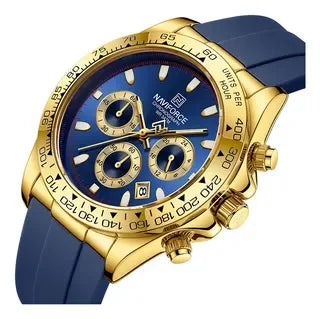 Reloj de cuarzo deportivo impermeable para hombre NAVIFORCE, cronógrafo, correa de silicona, reloj de pulsera luminoso, Relogio Masculino