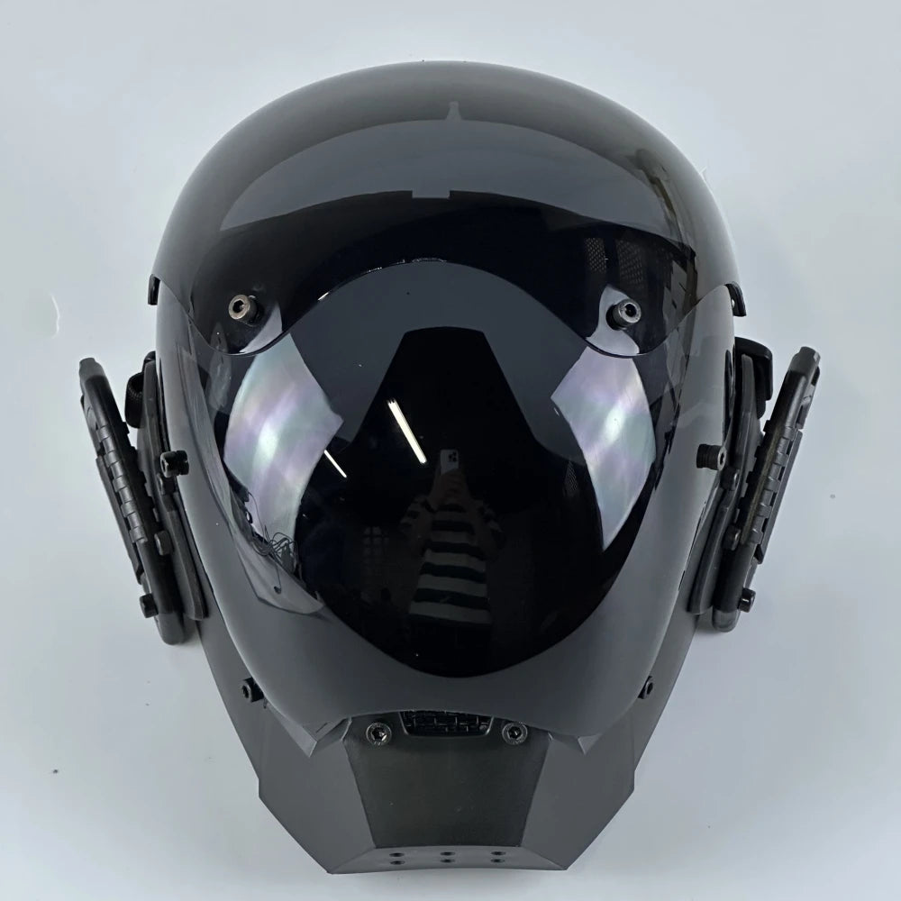 Máscara Cyberpunk para hombres, máscara LED de cuerno de buey, ropa técnica Punk futurista, Cosplay de Halloween, accesorios para fiestas y festivales de música
