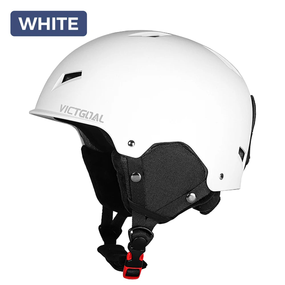 Cascos de esquí de invierno VICTGOAL con forro térmico, cascos de seguridad a prueba de frío para hombres y mujeres, para snowboard, skateboard, esquí y deportes, equipo de protección para la cabeza.
