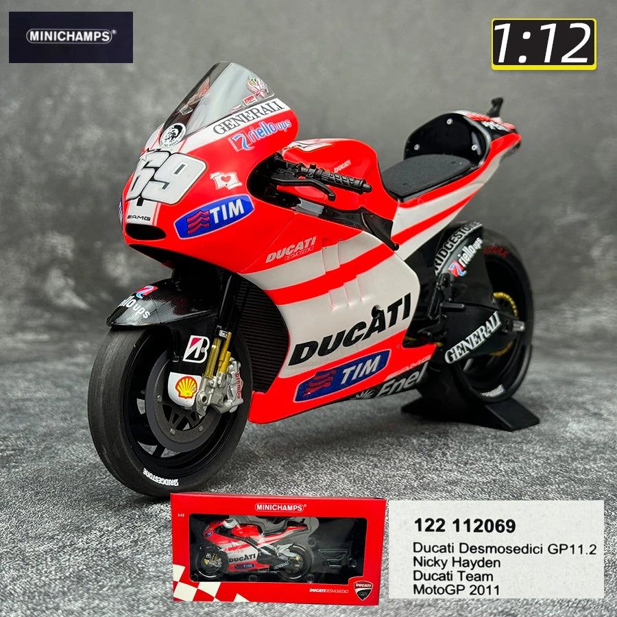 Minichamps 1/12  New FOR YZR-M1  RC213V  GP11 Metal motorcycle model static display collection holiday gifts