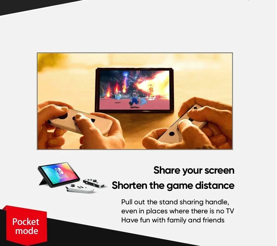 Nintendo Switch Modelo OLED Pantalla de 7 pulgadas Joy‐Con Mango Audio mejorado Consola ajustable Modo de TV estable Videojuego