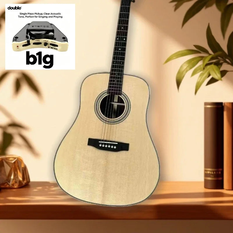 Guitarra acústica de 4 pulgadas, modelo D28, con tapa de abeto macizo y fondo y laterales de palo de rosa, ideal para guitarristas principiantes e intermedios.