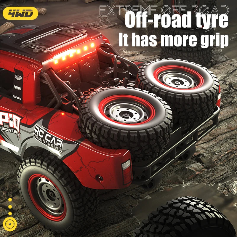 JJRC Q130 RC coche 2,4G 4x4 todoterreno 1:14 coche de alta velocidad sin escobillas desierto tirar todoterreno camión vehículo adultos niños juguete para regalo