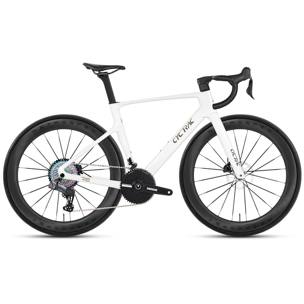 Bicicleta de carretera de carbono ultraligera con cambio electrónico inalámbrico GEX de 13 velocidades y frenos hidráulicos de competición