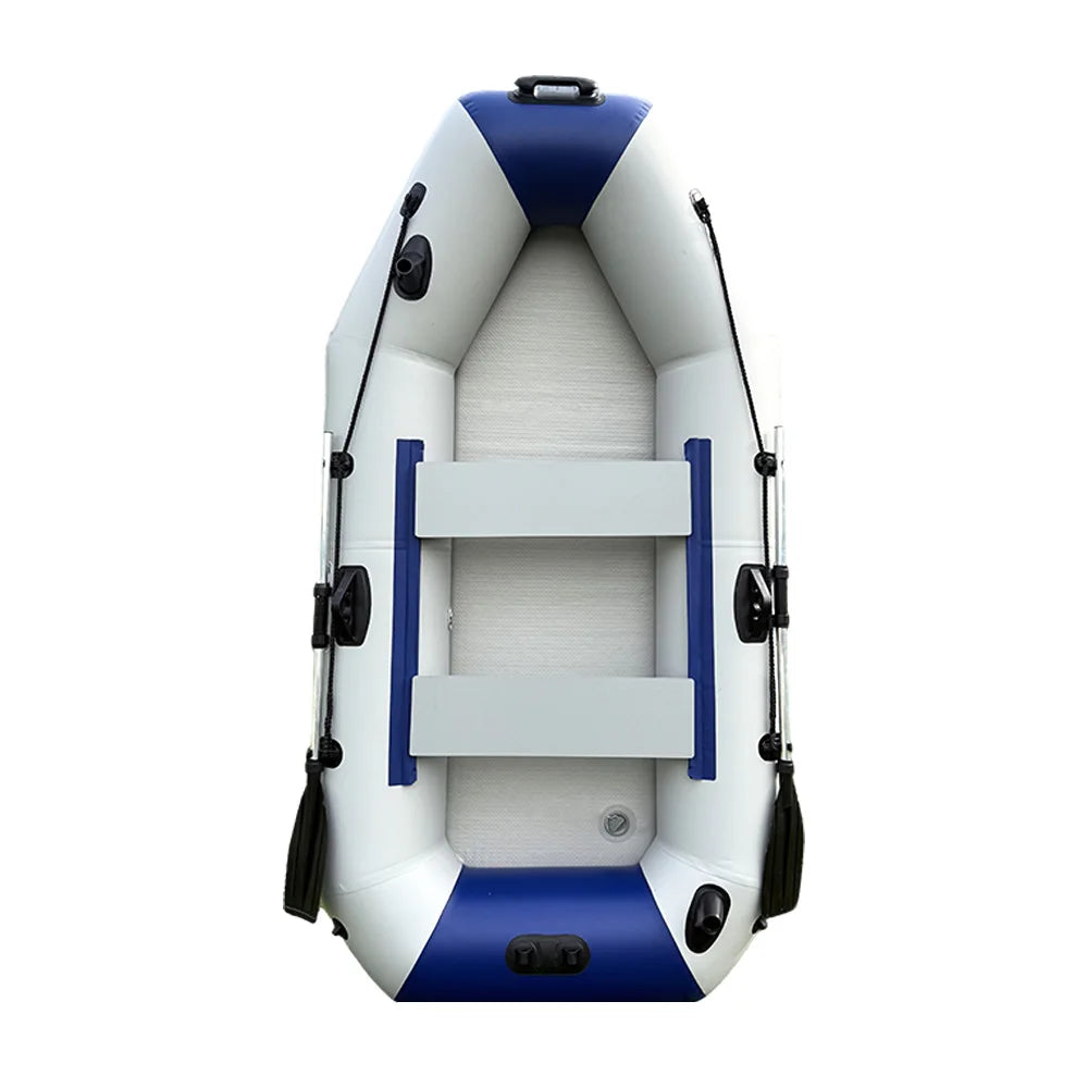 Kayak de Pesca Inflable de PVC para 3 Personas, 230 cm, Resistente al Desgaste, Canoa con Piso Inflable y Todos los Accesorios