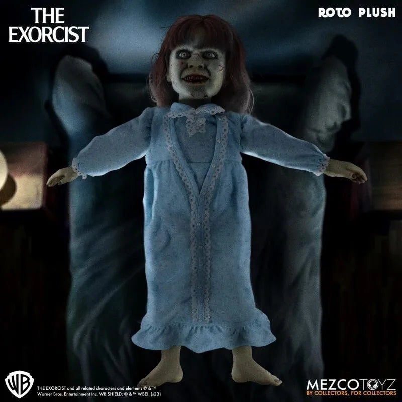 Figura de acción de Regan de The Exorcist de Mezco Toyz, 18 pulgadas, de felpa, coleccionable de terror para adultos