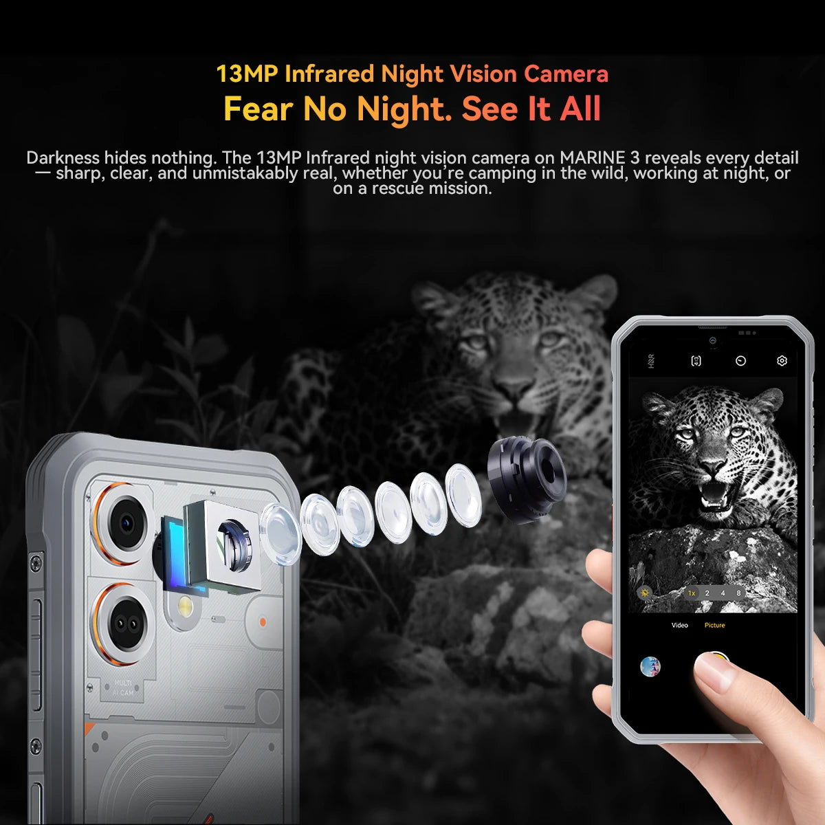Teléfono inteligente ultrarresistente Blackview OSCAL MARINE 3, pantalla HD de 6,56" a 90 Hz, Helio G81, cámara de 13 MP + 16 MP, batería de 5000 mAh, móvil con Android 16
