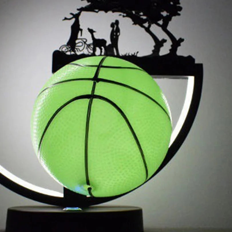Balón de baloncesto luminoso que se ilumina, reutilizable, con un agarre firme, ideal para jugar en interiores y exteriores.