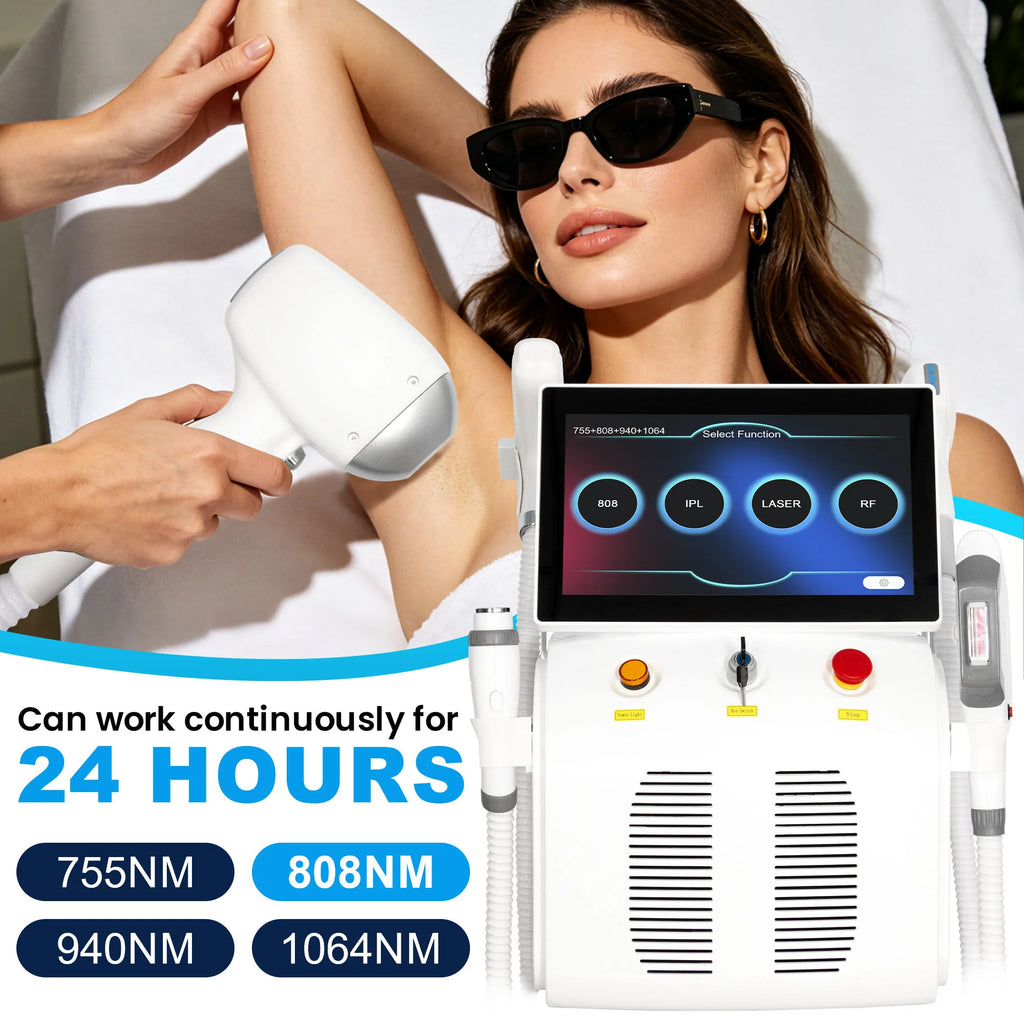 Máquina de Depilación Láser de Diodo 4 en 1, la Más Nueva, Pico 808, Peeling de Carbono, RF, IPL, Nd Yag, Picosegundo, Opt, Eliminación de Tatuajes