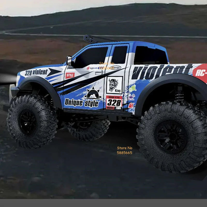 Camión todoterreno RC 4WD de escalada de 45 grados, 2,4G, 4WD, 1/10, suspensión independiente, coche de carreras de derrape