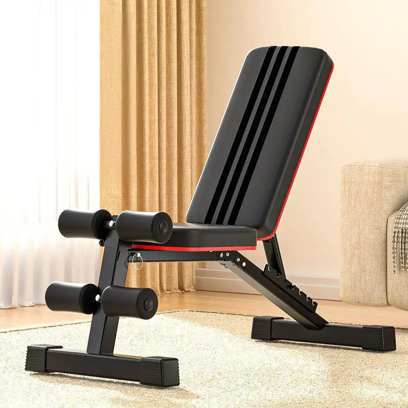 Banco de Pesas Multifuncional para Entrenamiento, Silla de Ejercicios, Máquina de Abdominales, Equipo de Fitness Plegable para el Hogar, con Marco de Acero, Unisex