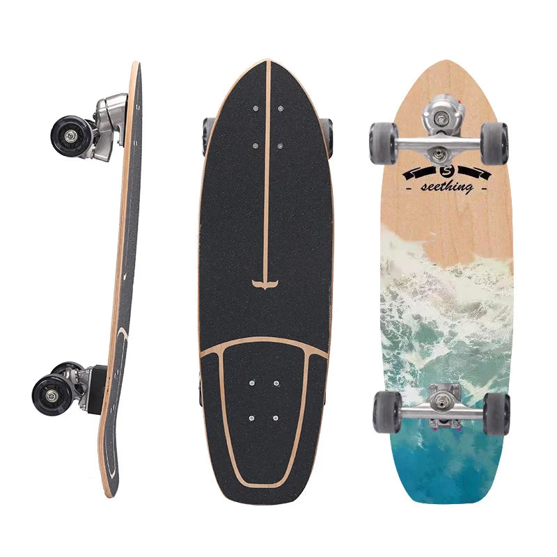 Surf Land Skateboard Arce Single Kick Carving Cruiser Skate Board Longboard Pumping Cool Side Sport Street Gym al aire libre
