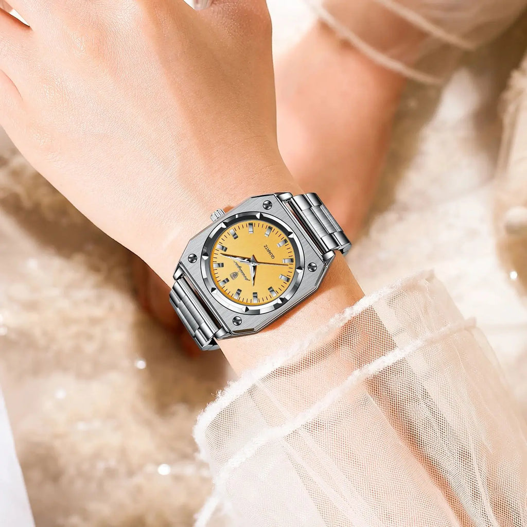 Reloj de pulsera elegante para dama POEDAGAR, resistente al agua, de acero inoxidable, luminoso, reloj de mujer exquisito, cuarzo, relojes de mujer de alta calidad