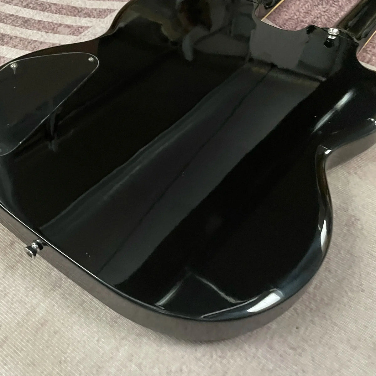 Guitarra Eléctrica SG Negra de Doble Mástil, 20 Trastes, Personalizada, 12+6 Cuerdas, Acabado Brillante, Envío Rápido
