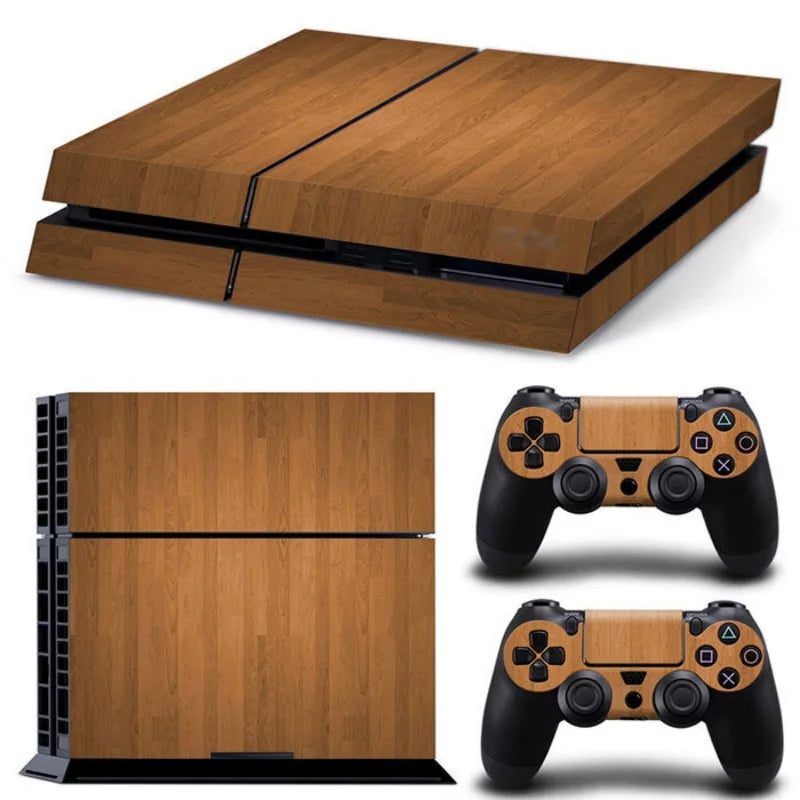 Adhesivo protector de vinilo compatible con consola PS4 y 2 mandos, funda extraíble