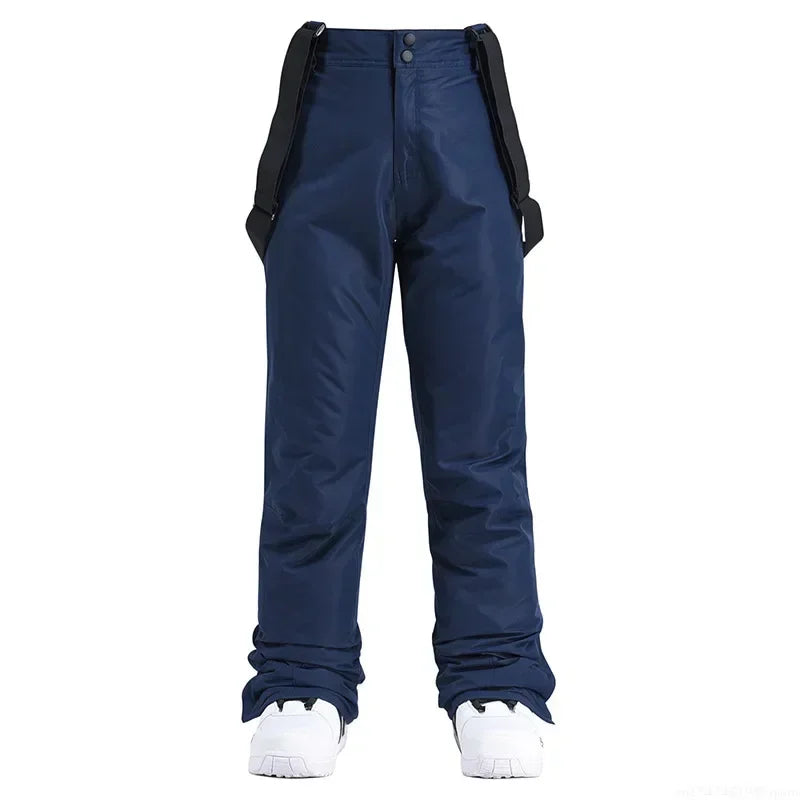 Pantalones de Esquí Gruesos y Cálidos de Invierno para Hombre y Mujer, Pantalones Impermeables y Resistentes al Viento con Tirantes, Pantalones de Snowboard para Nieve, Tallas Grandes