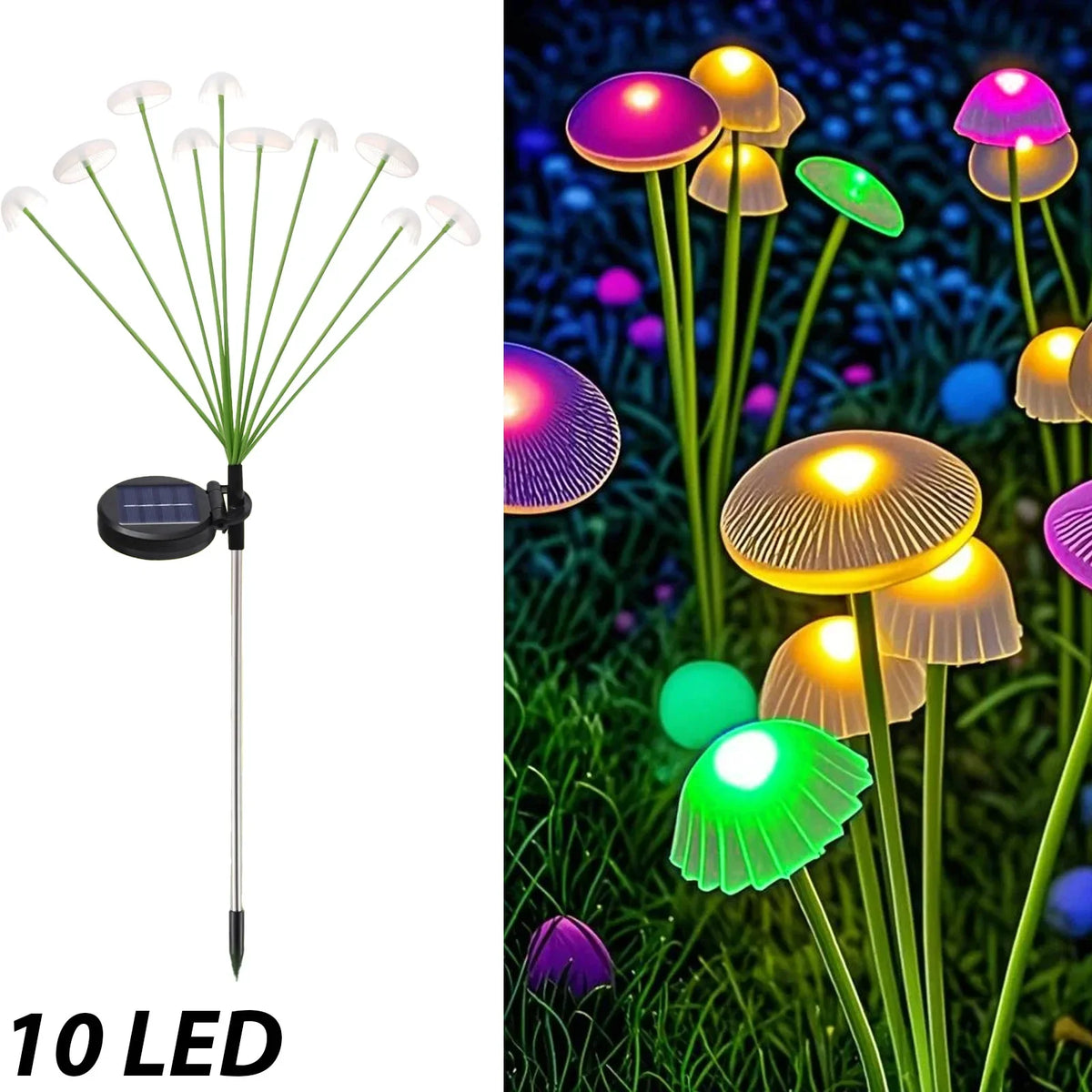 Luces solares LED para exteriores, luces solares para césped con forma de seta, impermeables, para fiestas, Patio, camino, lámpara de medusas para decoración de jardín