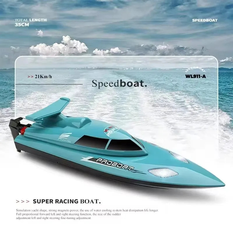Lancha RC WLtoys WL916 WL911-A 2.4Ghz, embarcación de carreras de alta velocidad de 55km/h y 35km/h, lancha rápida a control remoto, juguetes para niños