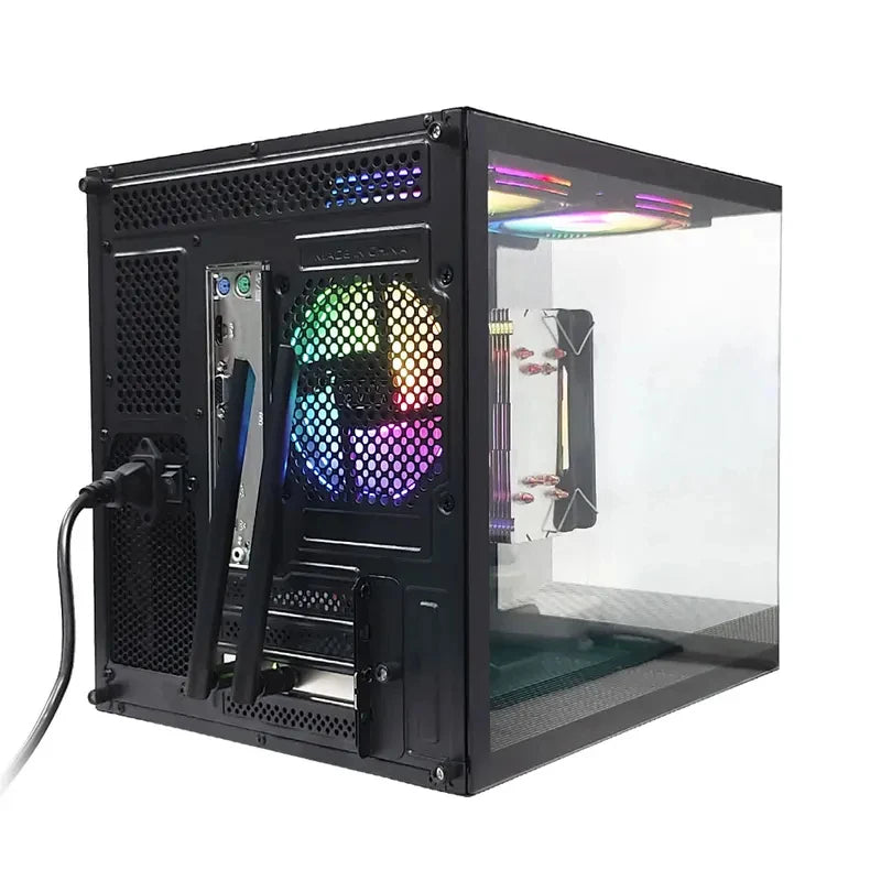 Computadora de Escritorio para Juegos con el Mejor Precio, Intel Xeon E5 2695 de Nivel I9, 12 Núcleos, 48 GB de RAM, 512 GB/1 TB SSD, Tarjeta de Video RX580 de 8 GB
