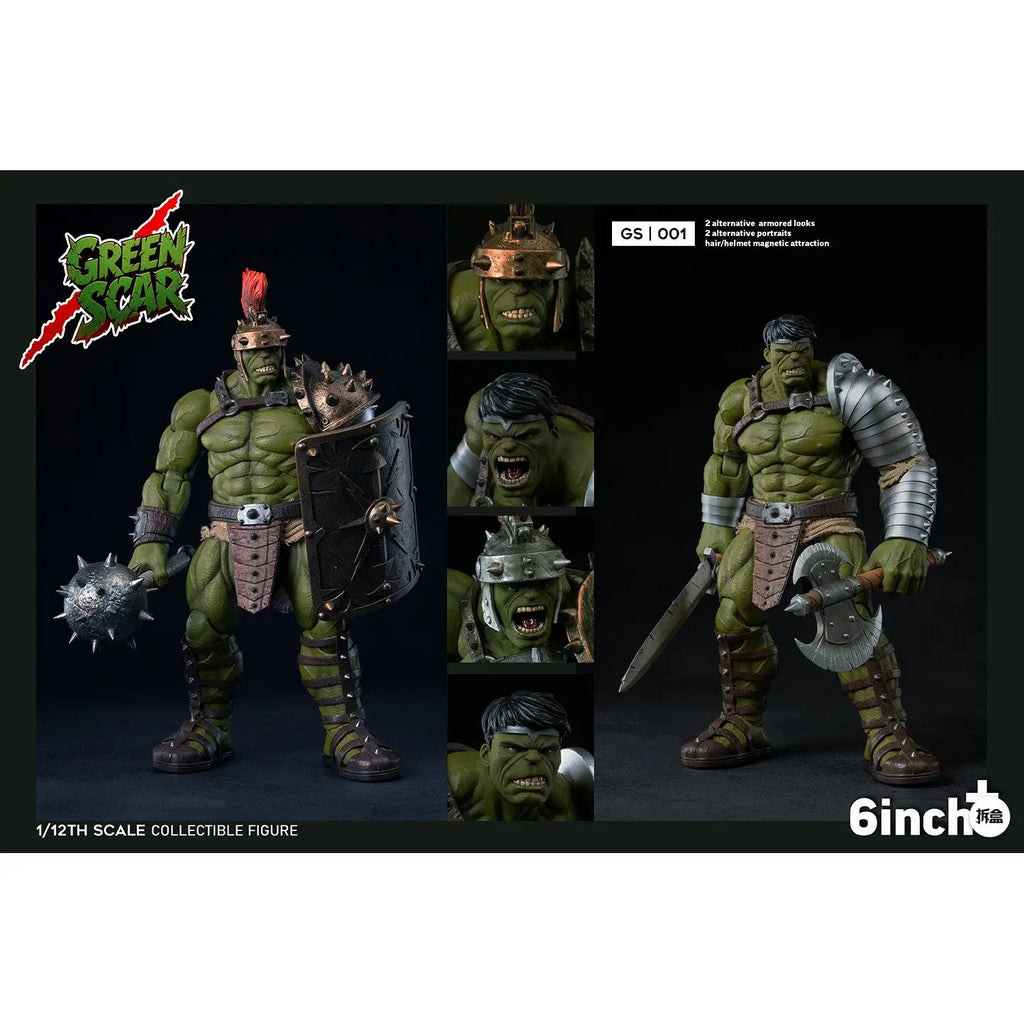[Envío en 24 horas] Figura de acción 6inchplus Hulk GREENSCAR GS001 Hulk 1/12