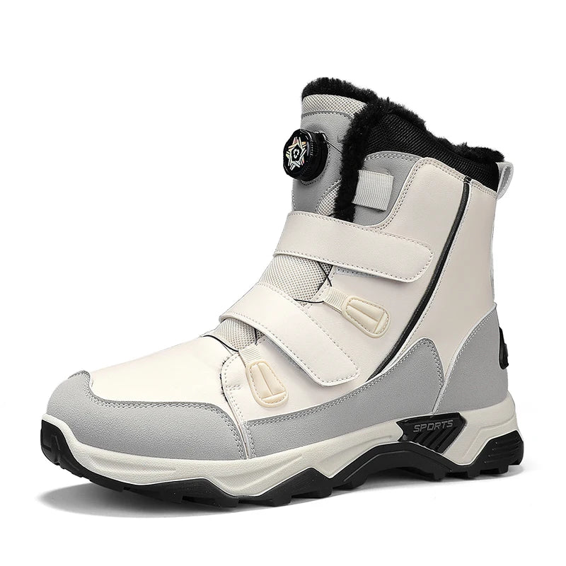 Botas de nieve impermeables para hombre, zapatos de invierno para exteriores, entresuela cálida con botas antideslizantes y resistentes a la abrasión para exteriores, 2025