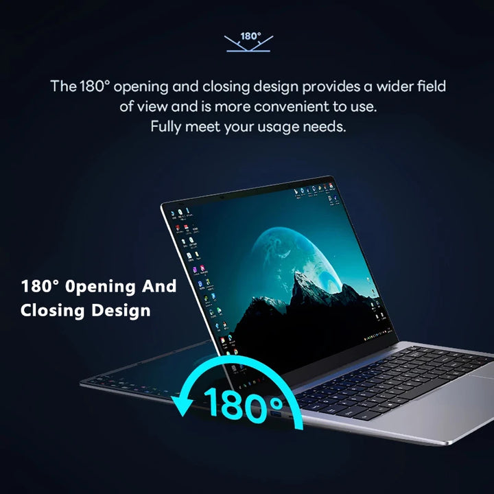 Portátil Windows 11 2026, Intel Core I7 9850H/Intel A3950, 12 GB de RAM, 1 TB/2 TB SSD, 14.1", Portátil Ultra Delgado, PC para Negocios, Estudio y Oficina