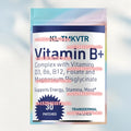 30 Parches Transdérmicos de Complejo Vitamínico B con Vitamina D3, B12 y B6 para Energía, Concentración, Estado de Ánimo y Salud Nerviosa