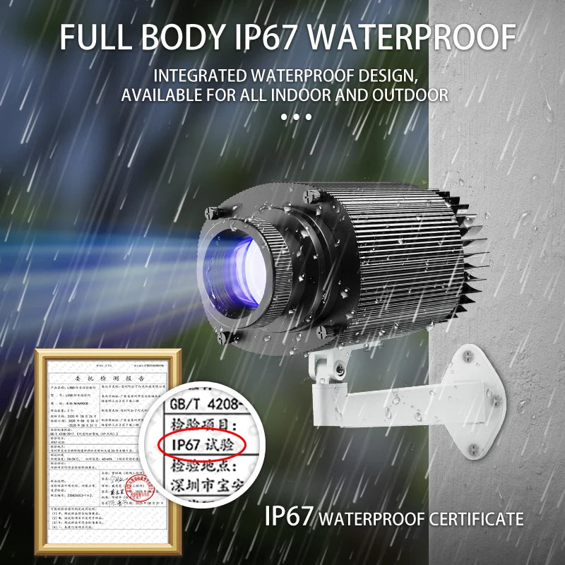 Proyector dinámico de publicidad exterior, proyector de efectos especiales con logotipo, patrón personalizado, resistente al agua, para entradas de parques