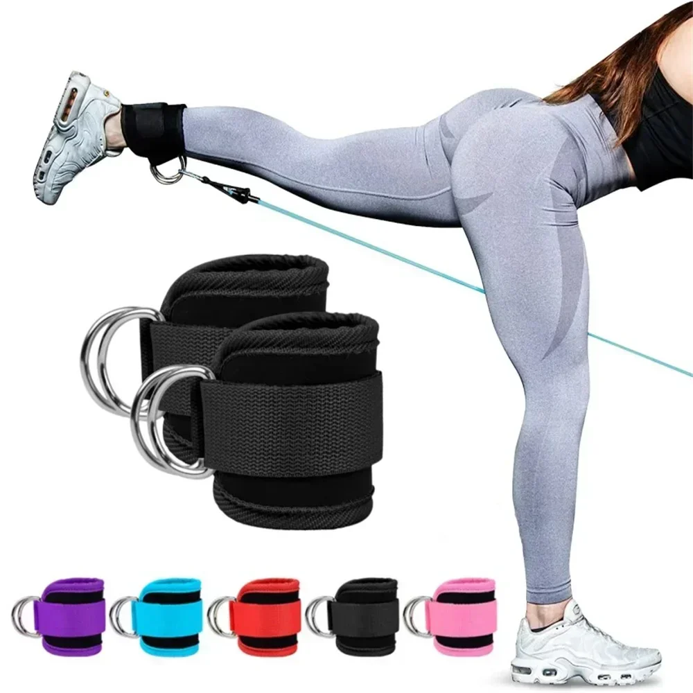 Juego de Bandas de Resistencia con Correas para Tobillos, Equipo de Ejercicio, Pesas para Tobillos, Banda Elástica de Yoga para Gimnasio, para Hombre y Mujer