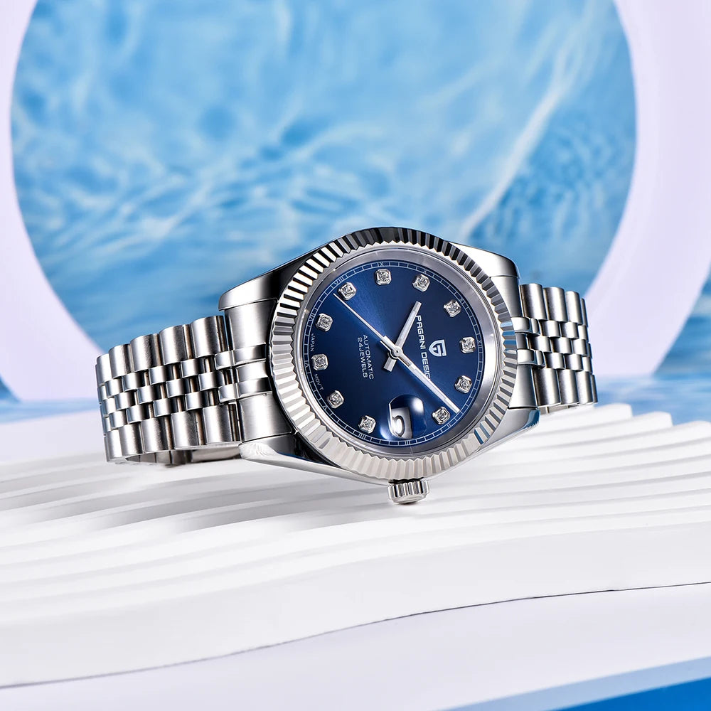 Reloj para hombre PAGANI DESIGN PD1645, movimiento automático, resistente al agua 100M, acero inoxidable, cristal de zafiro, reloj deportivo y de negocios