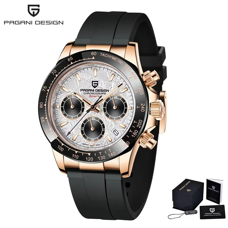 Reloj de cuarzo para hombre PAGANI DESIGN V2 nuevo de 40 mm, cronógrafo retro con cristal de zafiro, reloj de acero inoxidable resistente al agua, Relogio Masculino 2026 nuevo, ideal para regalar a hombres